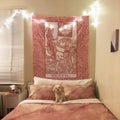 Death Tarot Card Tapestry - Pink Rider Waite Smith Design