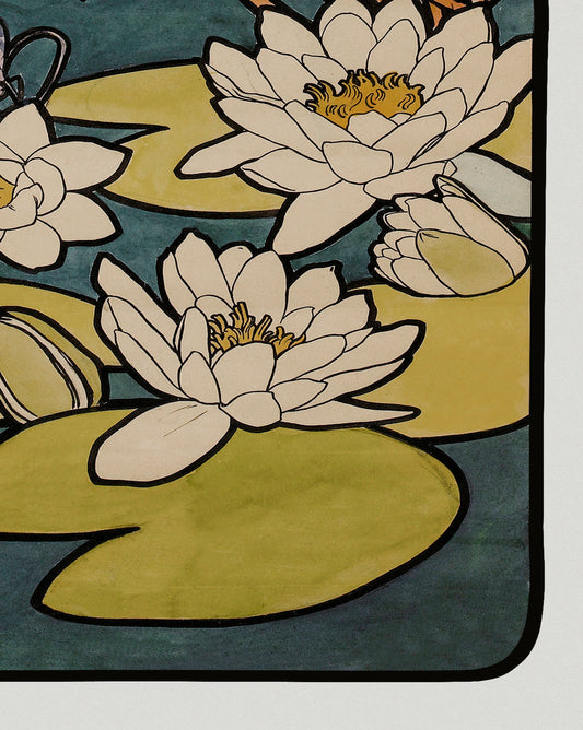 Art Nouveau Tapestry - Lotus - Bohemian Wall Hanging -Boho - Mucha by DesignBohemian