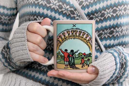 10 of Cups Tarot Card Coffee Mug - Rider Waite Smith Deck