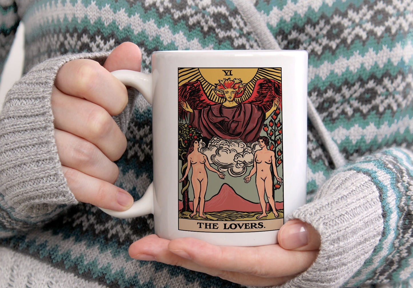 The Lovers Tarot Card Coffee Mug - Rider Waite Smith Deck