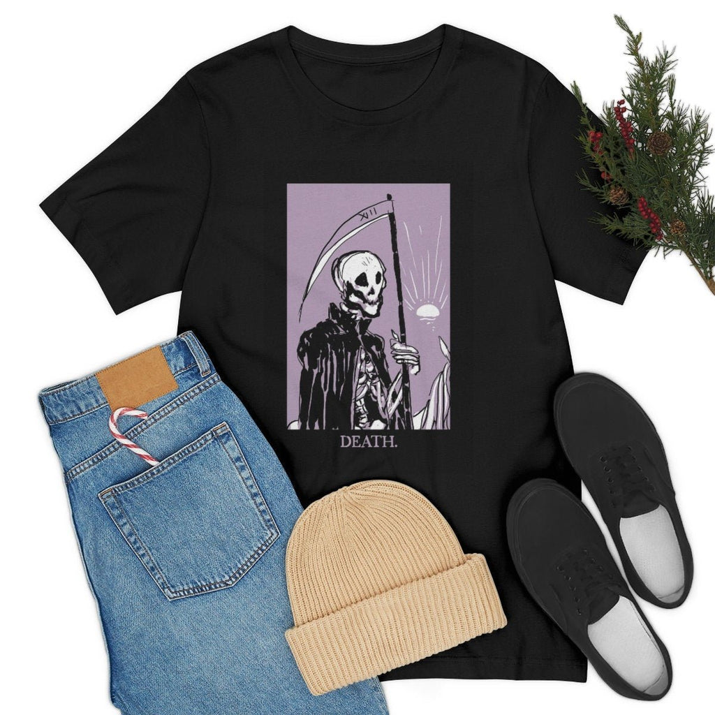 Death Tarot Shirt - Pastel Goth Shirt - Unisex Jersey Short Sleeve Tee