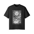 The Sun Tarot Shirt - Oversized - High Streetwear - Unisex Faded Raw Hem T-shirt