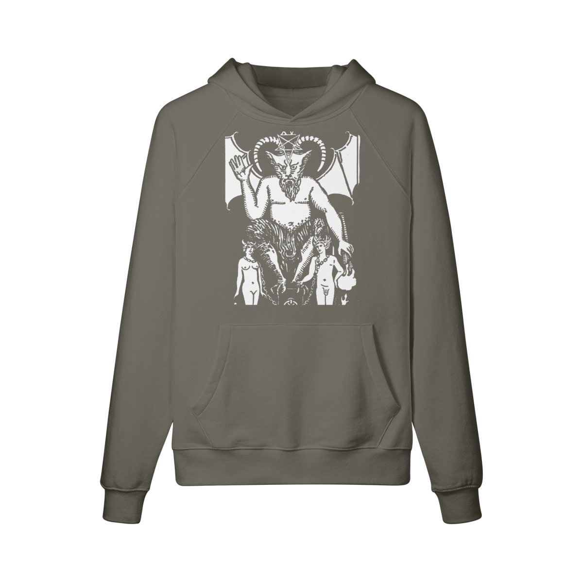 The Devil Hoodie - Tarot Hoodie - Mens Unisex Fleece-lined Hoodie - Black Hoodie