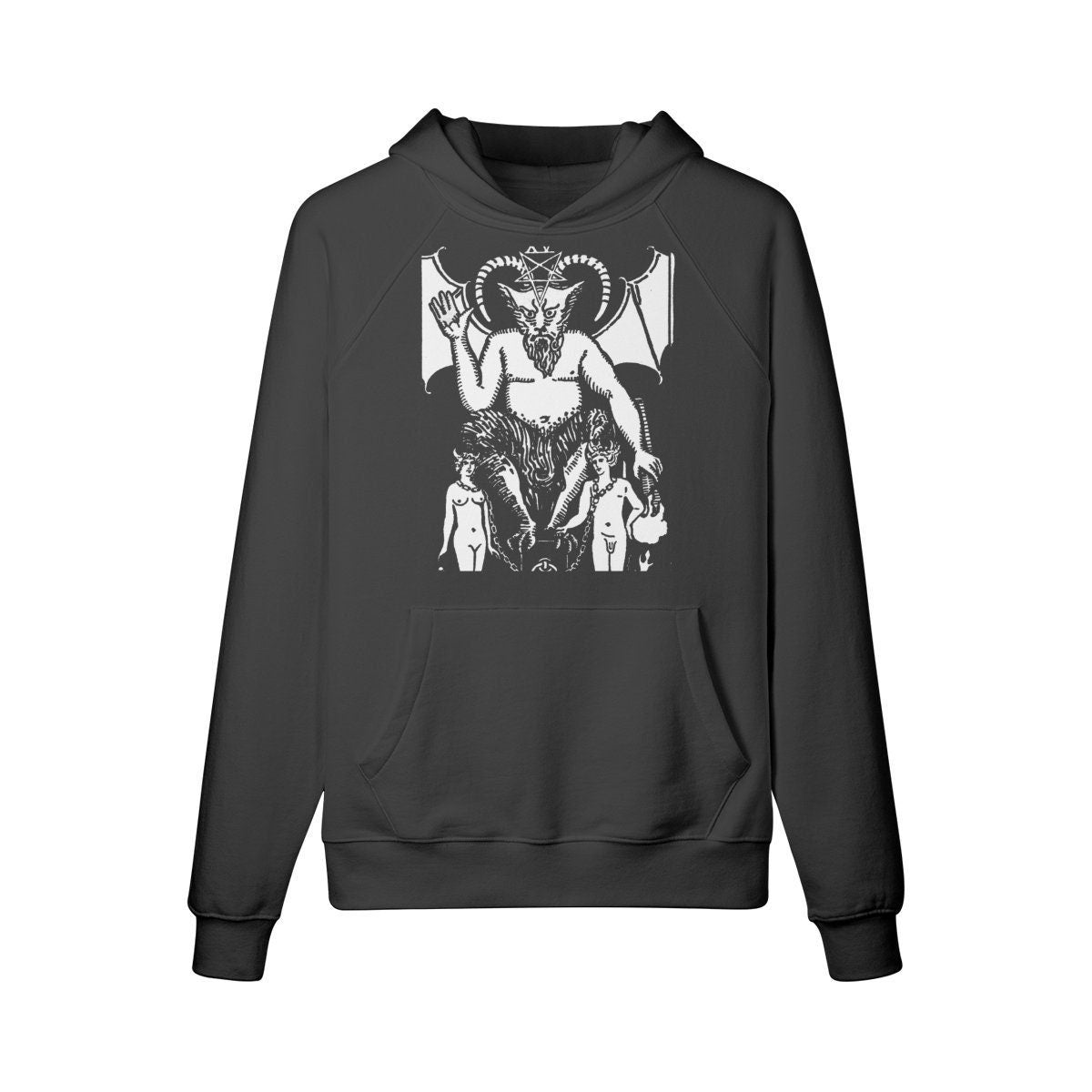 The Devil Hoodie - Tarot Hoodie - Mens Unisex Fleece-lined Hoodie - Black Hoodie
