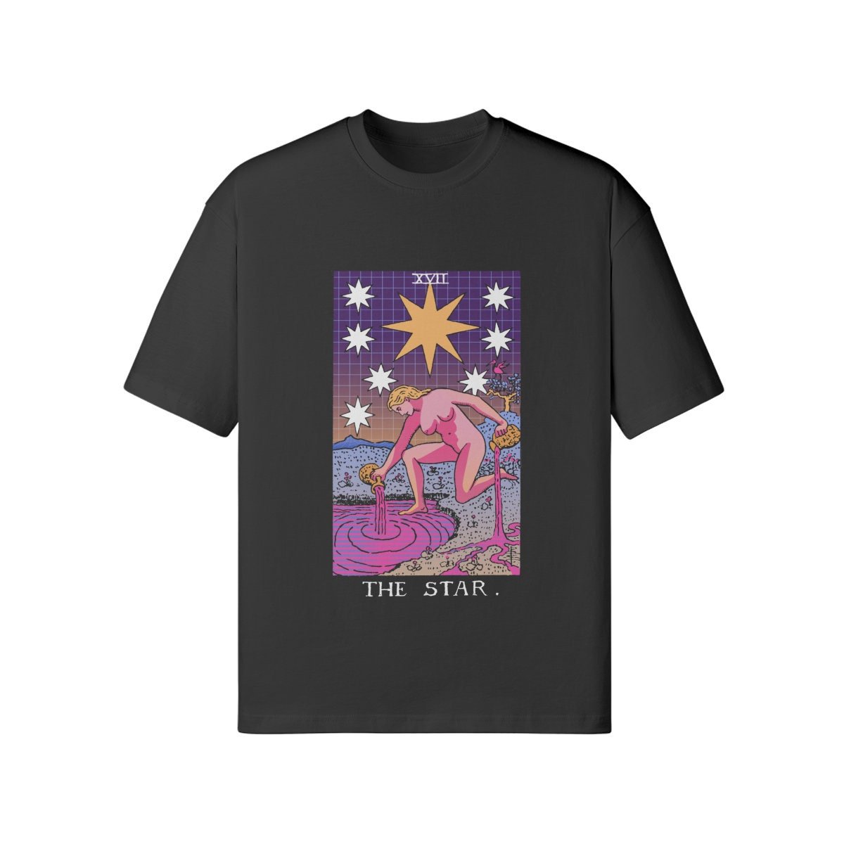 Vaporwave Shirt - Tarot Shirt - The Star - Unisex Loose T-shirt