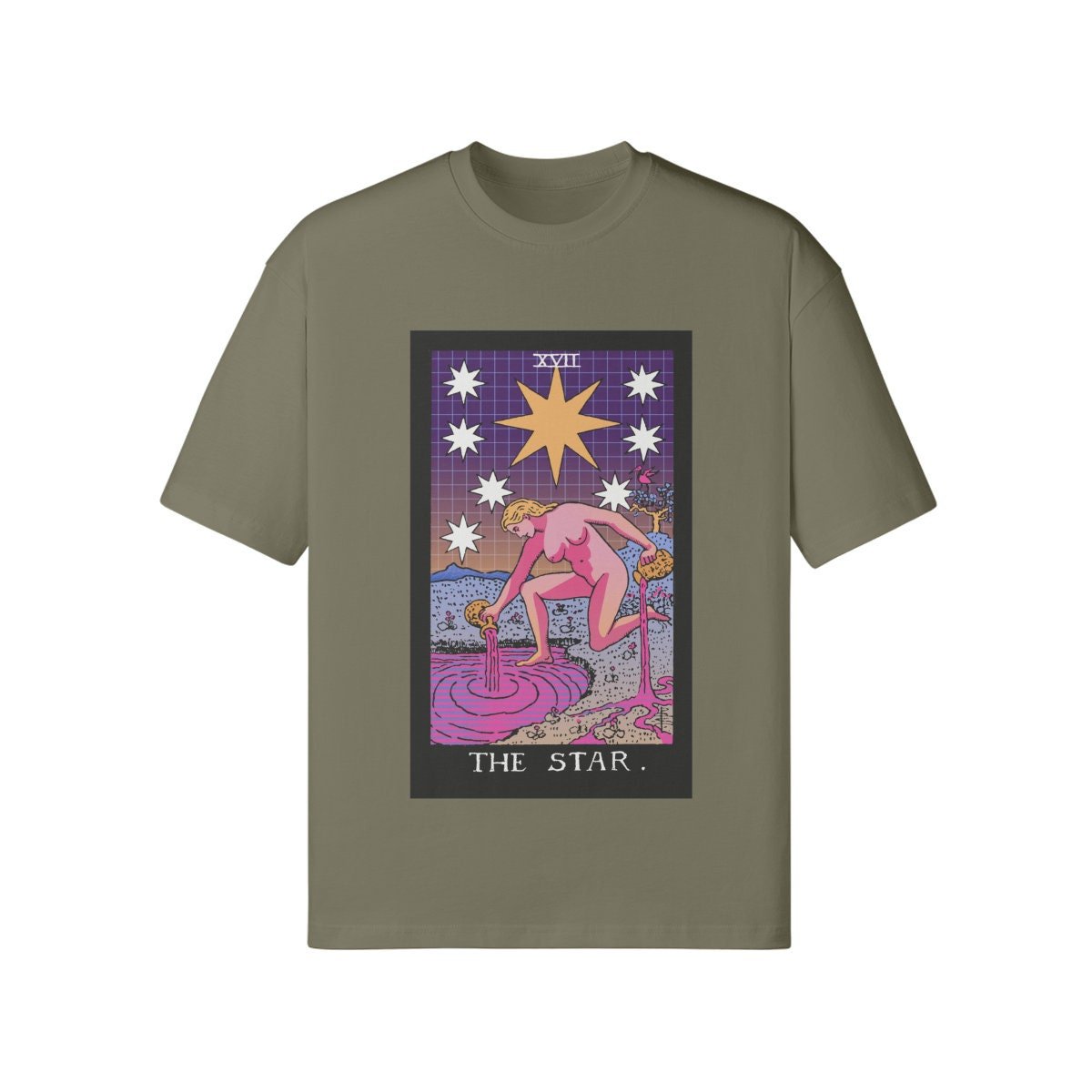 Vaporwave Shirt - Tarot Shirt - The Star - Unisex Loose T-shirt
