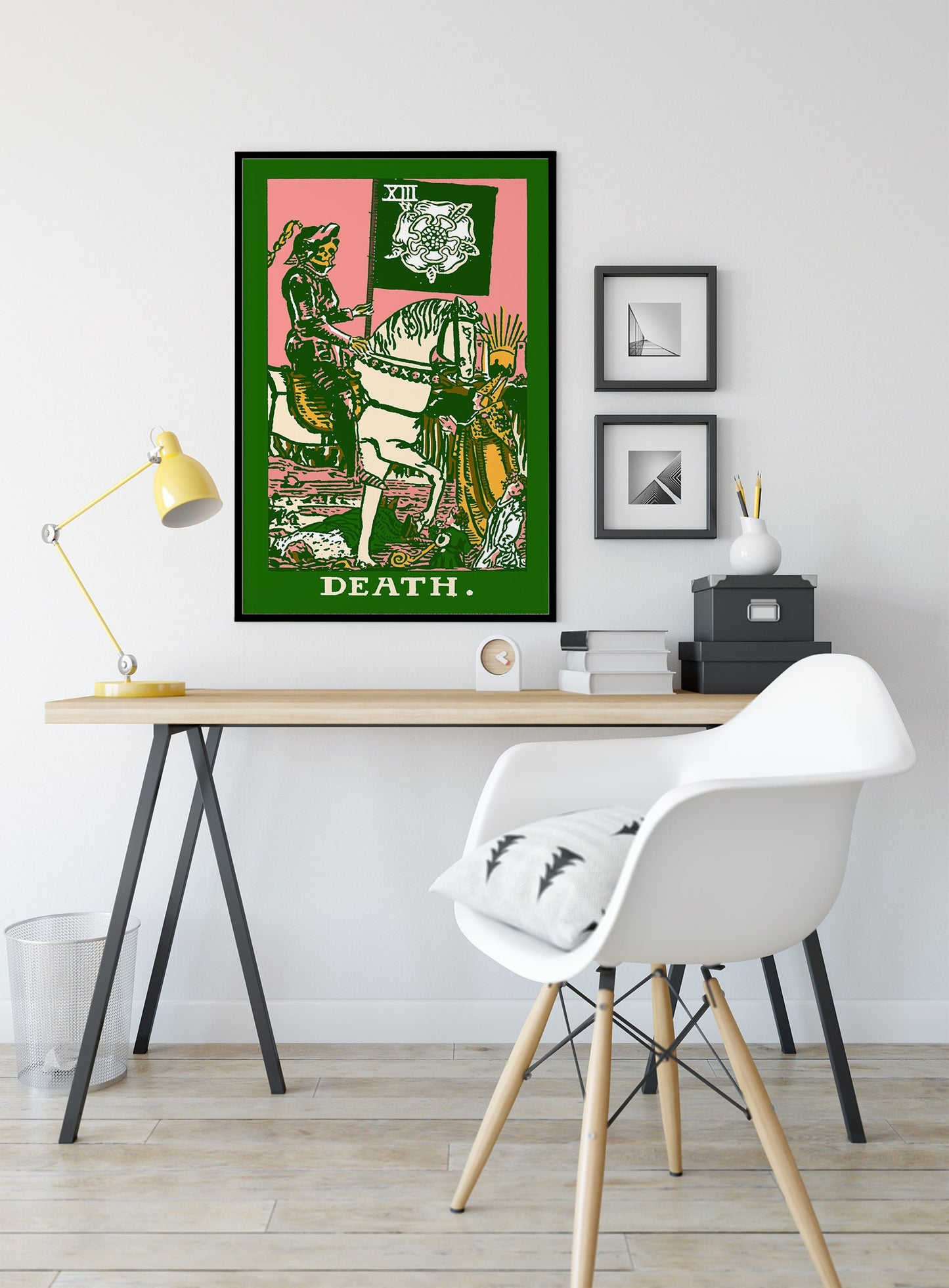 Death - Tarot Card Print - The Death Card Bubblegum goth punk Poster, No Frame