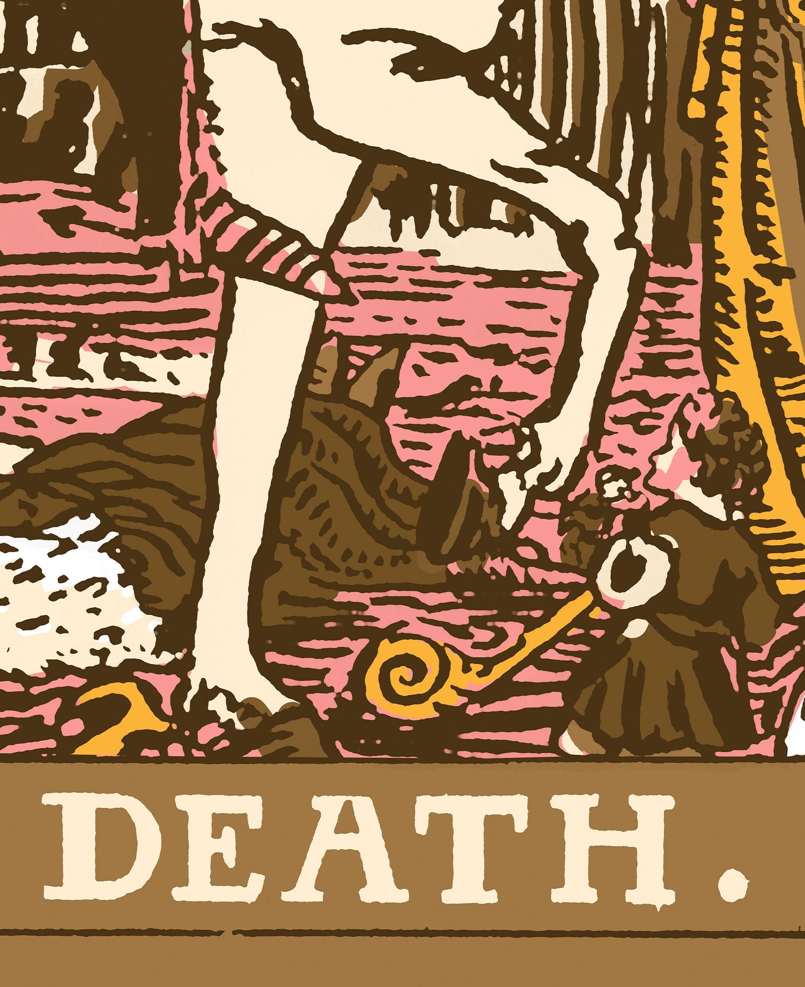 Death - Tarot Card Print - The Death Card Neapolitan goth punk Poster, No Frame