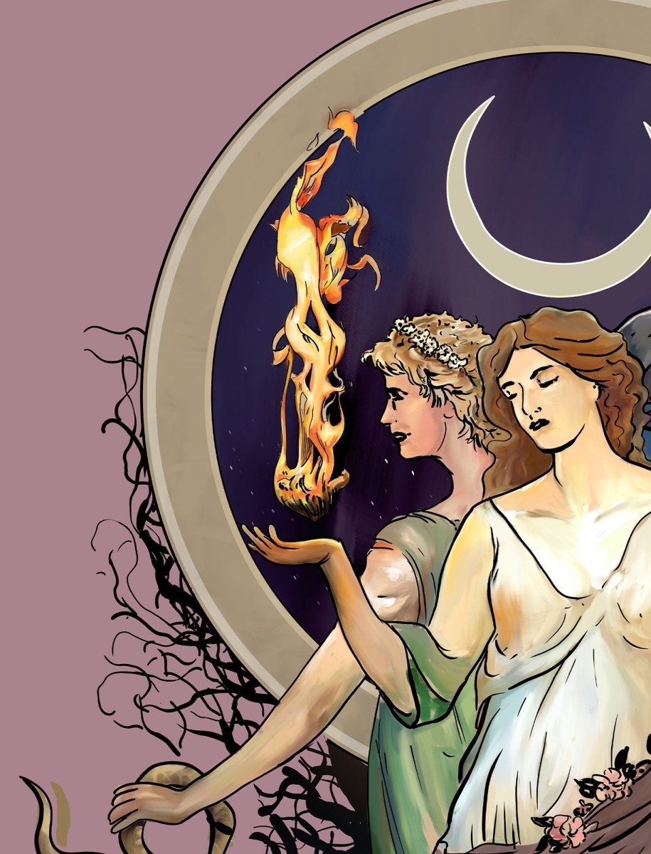 Hecate Moon Goddess Tapestry – Purple Wiccan Wall Art