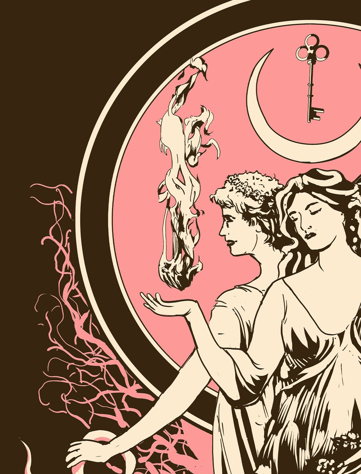 Hecate Tapestry - Wiccan Neapolitan Witch, Moon Goddess Wall Art