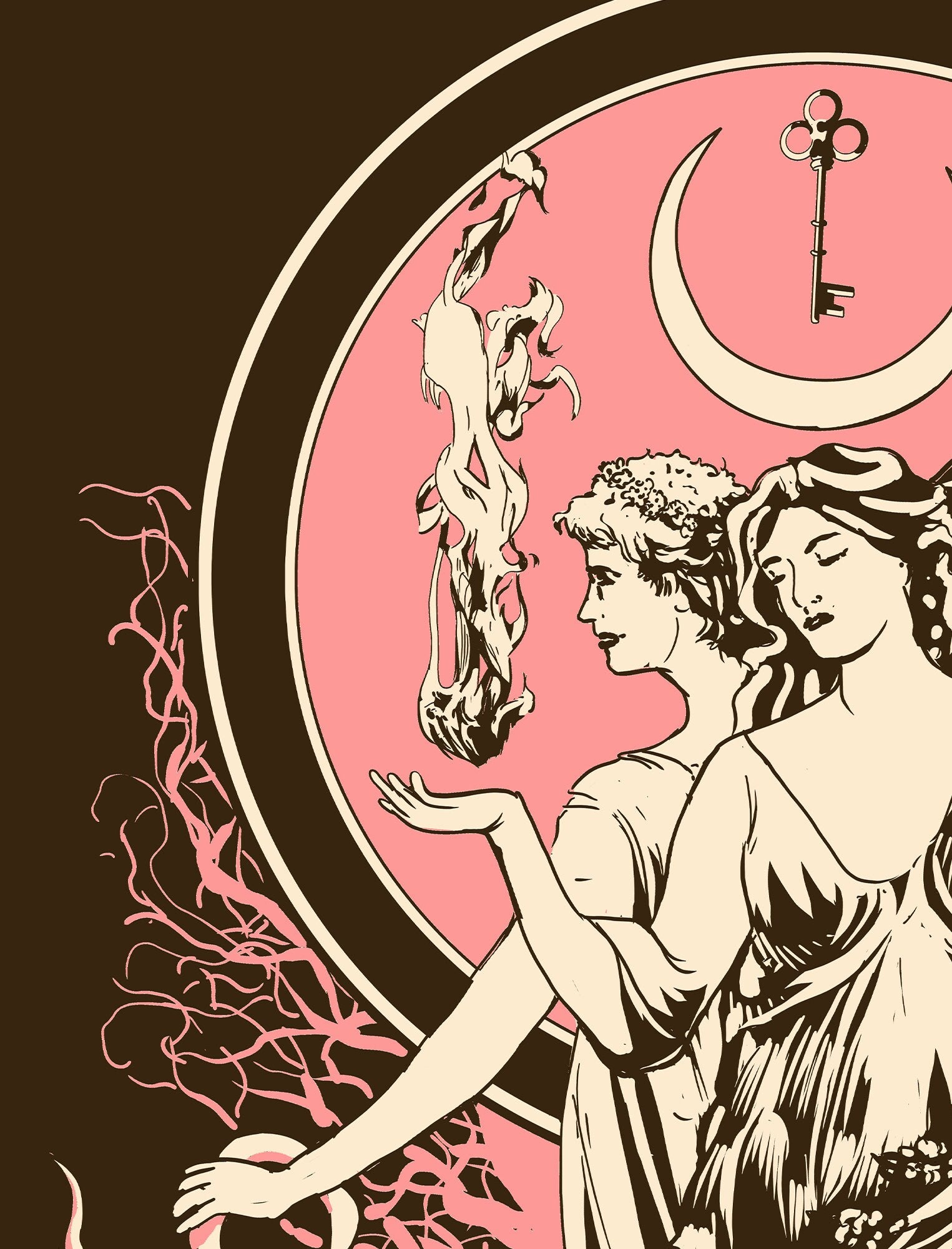 Hecate Tapestry - Wiccan Neapolitan Witch, Moon Goddess Wall Art