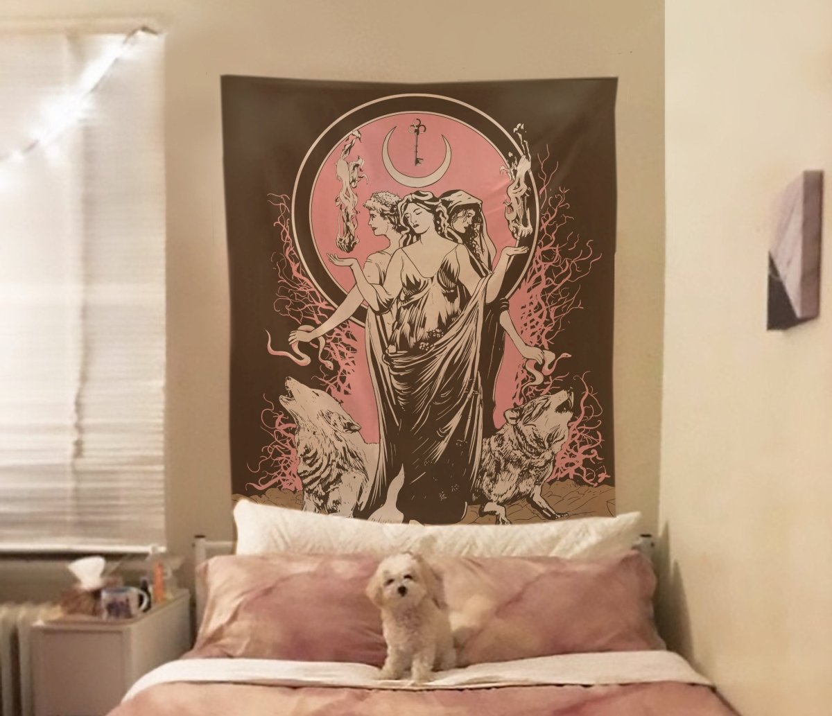 Hecate Tapestry - Wiccan Neapolitan Witch, Moon Goddess Wall Art