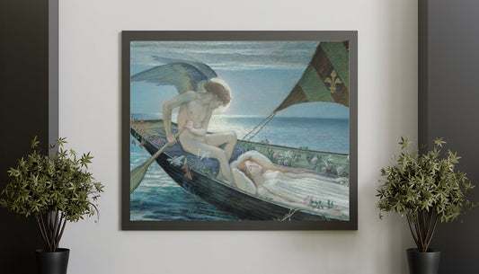 A Dream, Voyage de R-ve - Walter Crane Print Bohemian Angel Print - Large Artwork