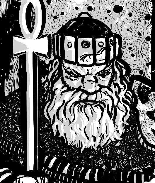 Gothic Tarot Card Print: The Emperor Illustration by DesignBohemian