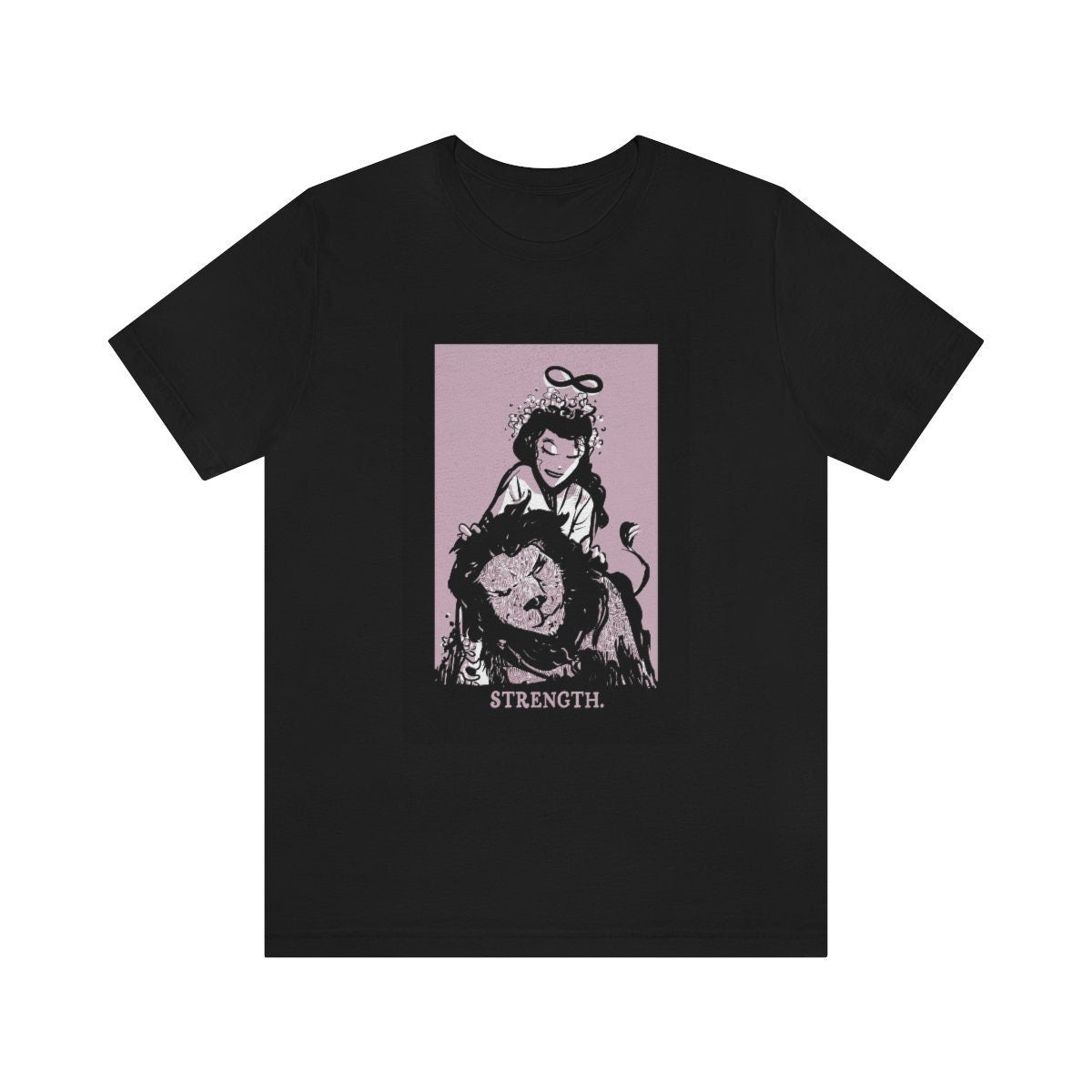 The Strength Card Shirt - Tarot Pastel Goth Shirt - Unisex Jersey Short Sleeve Tee
