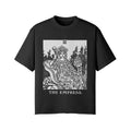 The Empress Shirt - Tarot Shirt - Oversized Street wear - Unisex Faded Raw Hem T-shirt