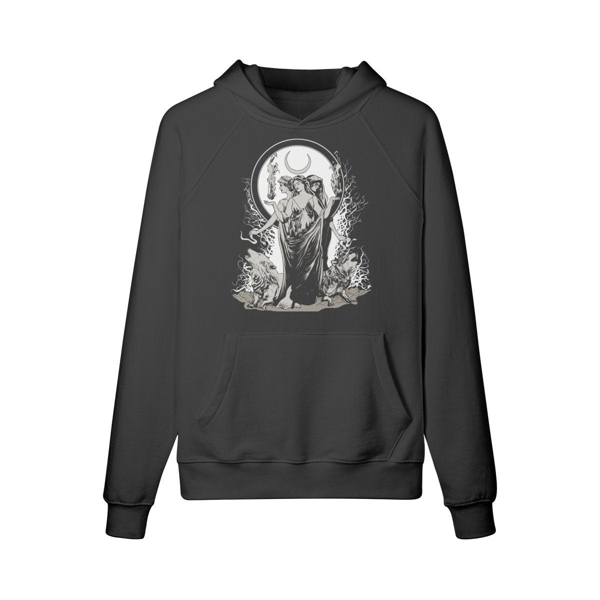 Hecate Hoodie - Moon Goddess - Unisex Fleece-lined Hoodie