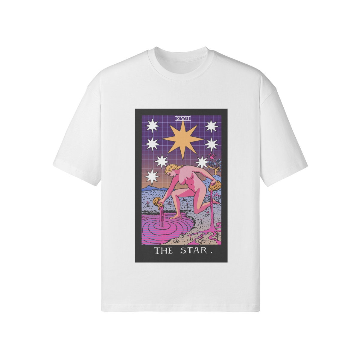 Vaporwave Shirt - Tarot Shirt - The Star - Unisex Loose T-shirt