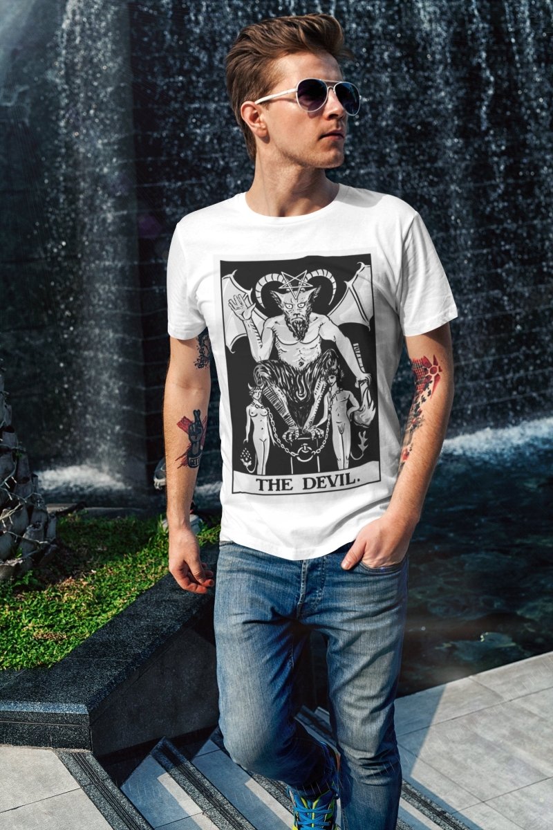 The Devil Tarot Shirt - Rider Waite Shirt - Unisex Loose T-shirt