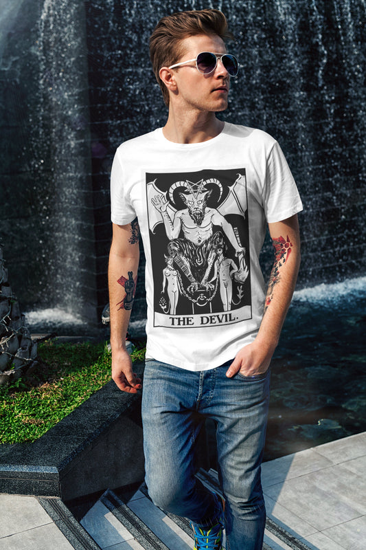 The Devil Tarot Shirt - Rider Waite Shirt - Unisex Loose T-shirt