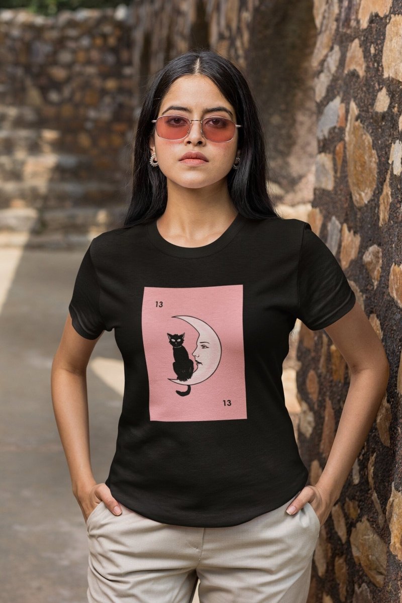 Laluna Shirt - La Luna Cat and Moon Shirt - Womens Favorite Tee