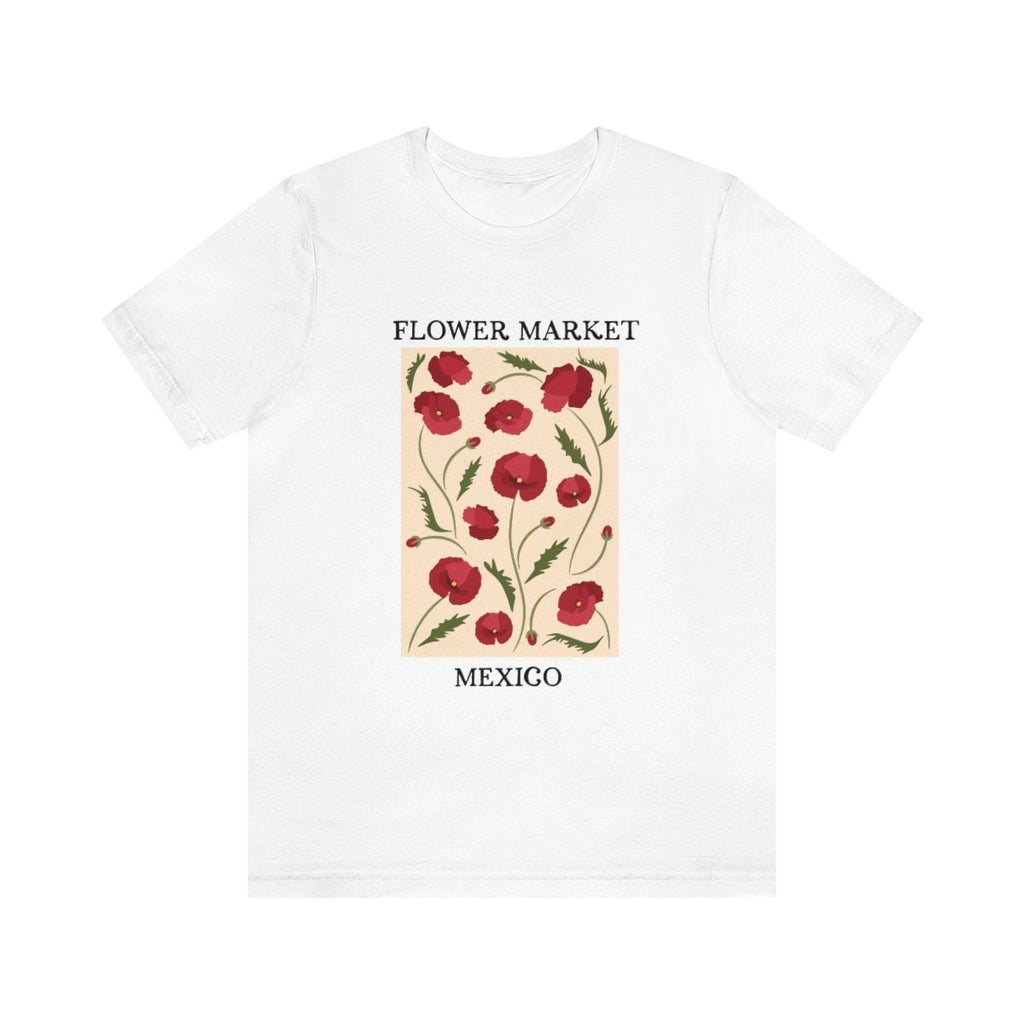 Flower Market Shirt - Mexico Flower Market tshirt- Jersey Short Sleeve Tee
