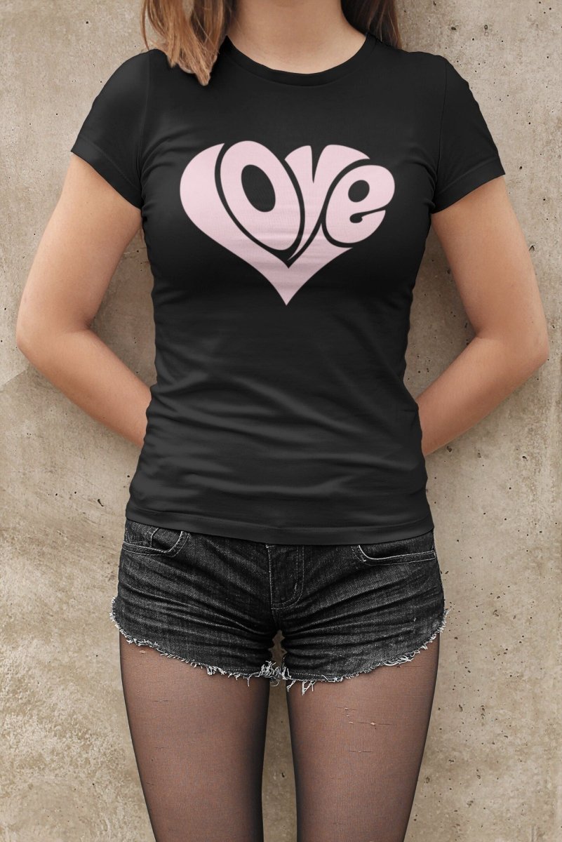 Black Retro Quote Shirt - Love Quote tshirt - Women's Favorite Tee