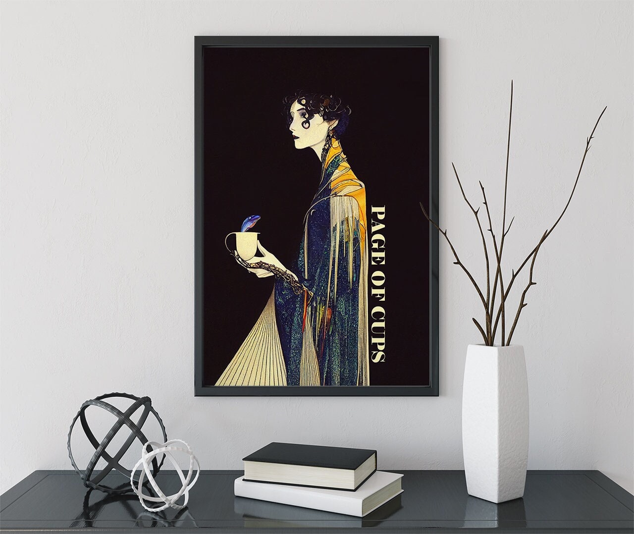 Page of Cups- Tarot Card Print - The Page of Cups Card Poster, No Frame