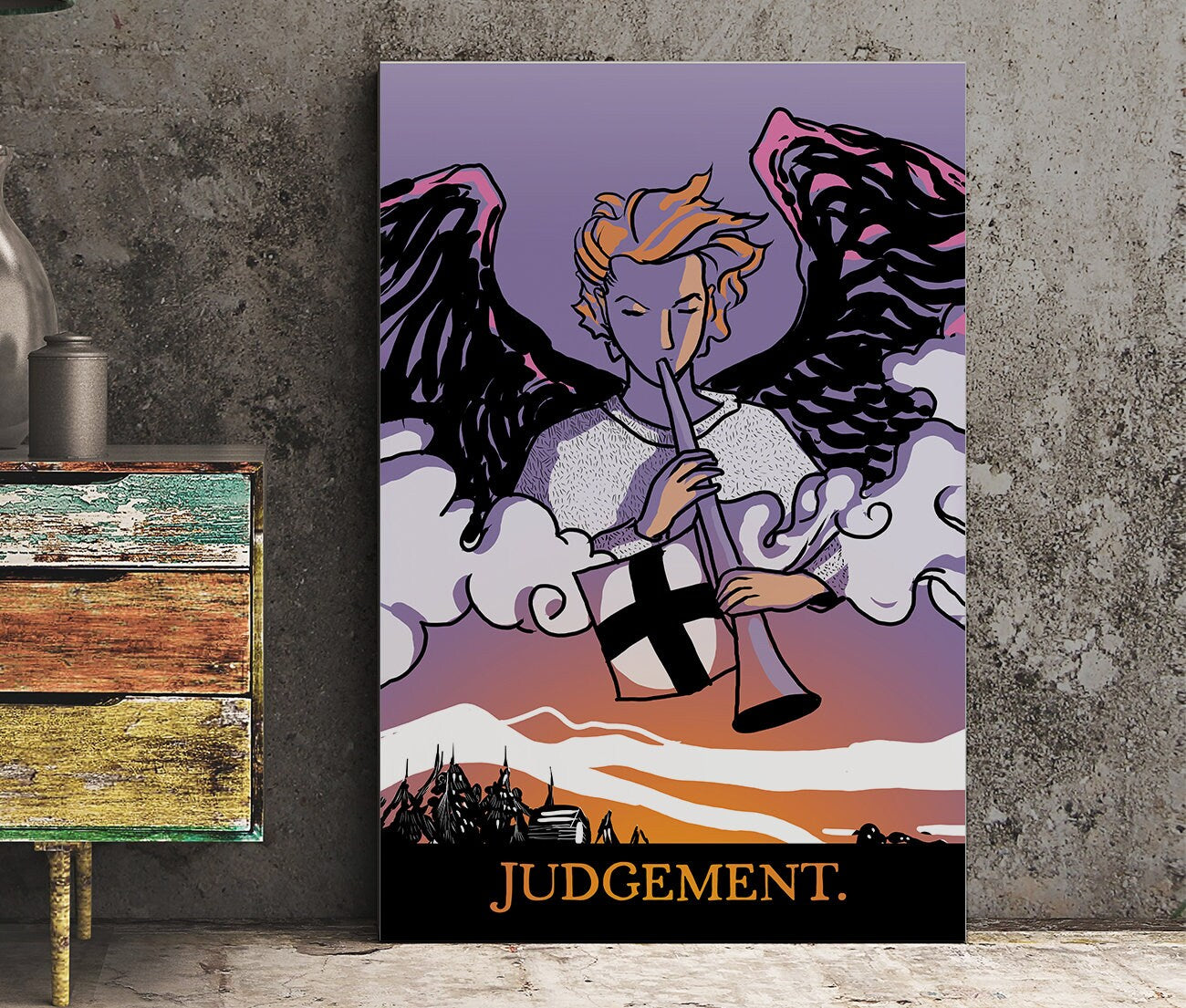 Judgement - Tarot Card Print from the Green Menagerie Tarot - Tarot Card The Judgement Card Poster, No Frame