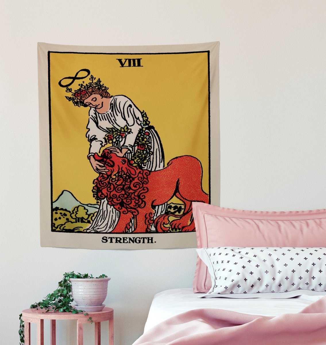 Strength Tarot Card Tapestry - Rider Waite Design