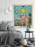 The Star Tarot Card Tapestry - Rider Waite Teal Turquoise Art