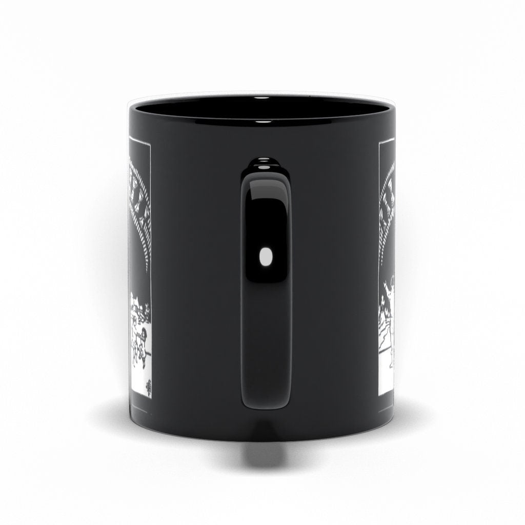 Ten of Cups Tarot Card Coffee Mug - Black and White