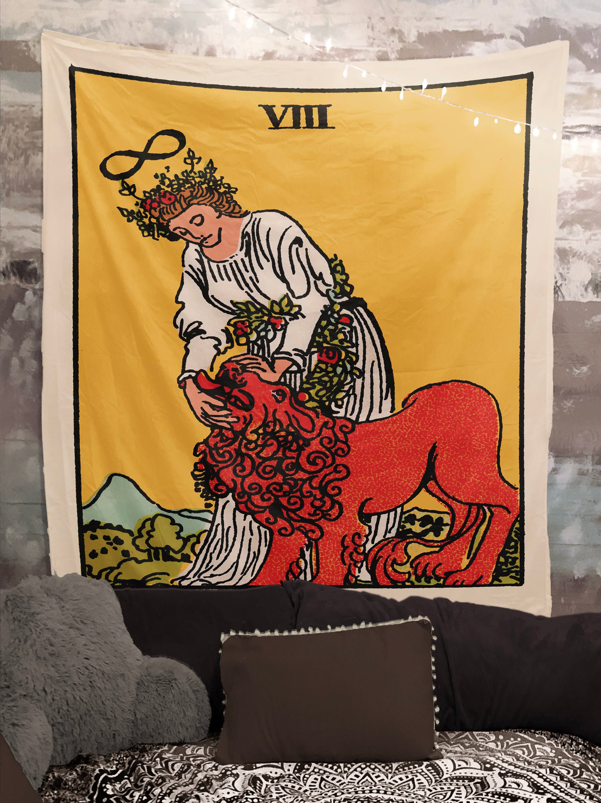 Strength Tarot Card Tapestry - Rider Waite Design