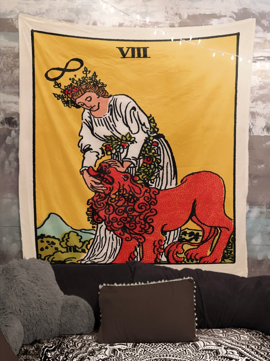 Strength Tarot Card Tapestry - Rider Waite Design