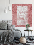 The Star Tarot Card Tapestry, Pink Floral Design