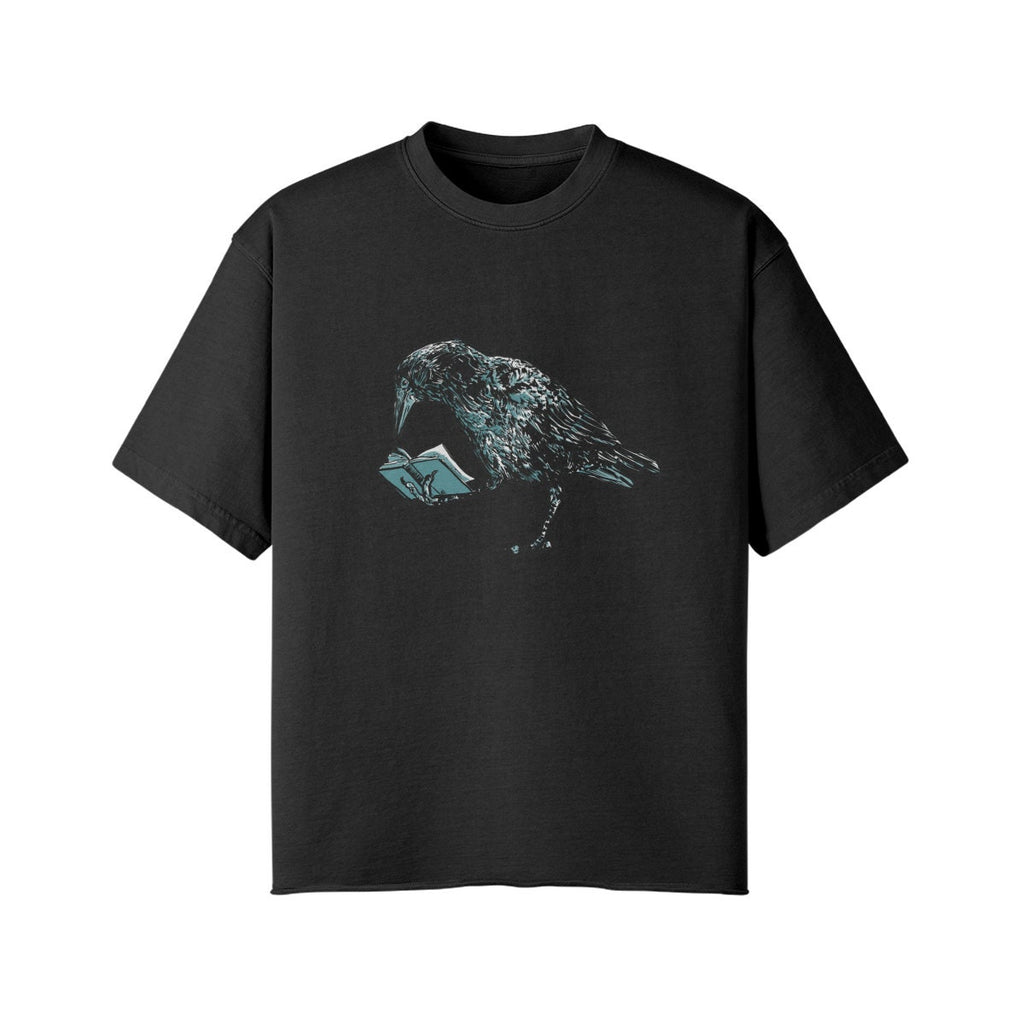Crow Shirt - Raven Shirt - Crow Reading tshirt - Streetwear
