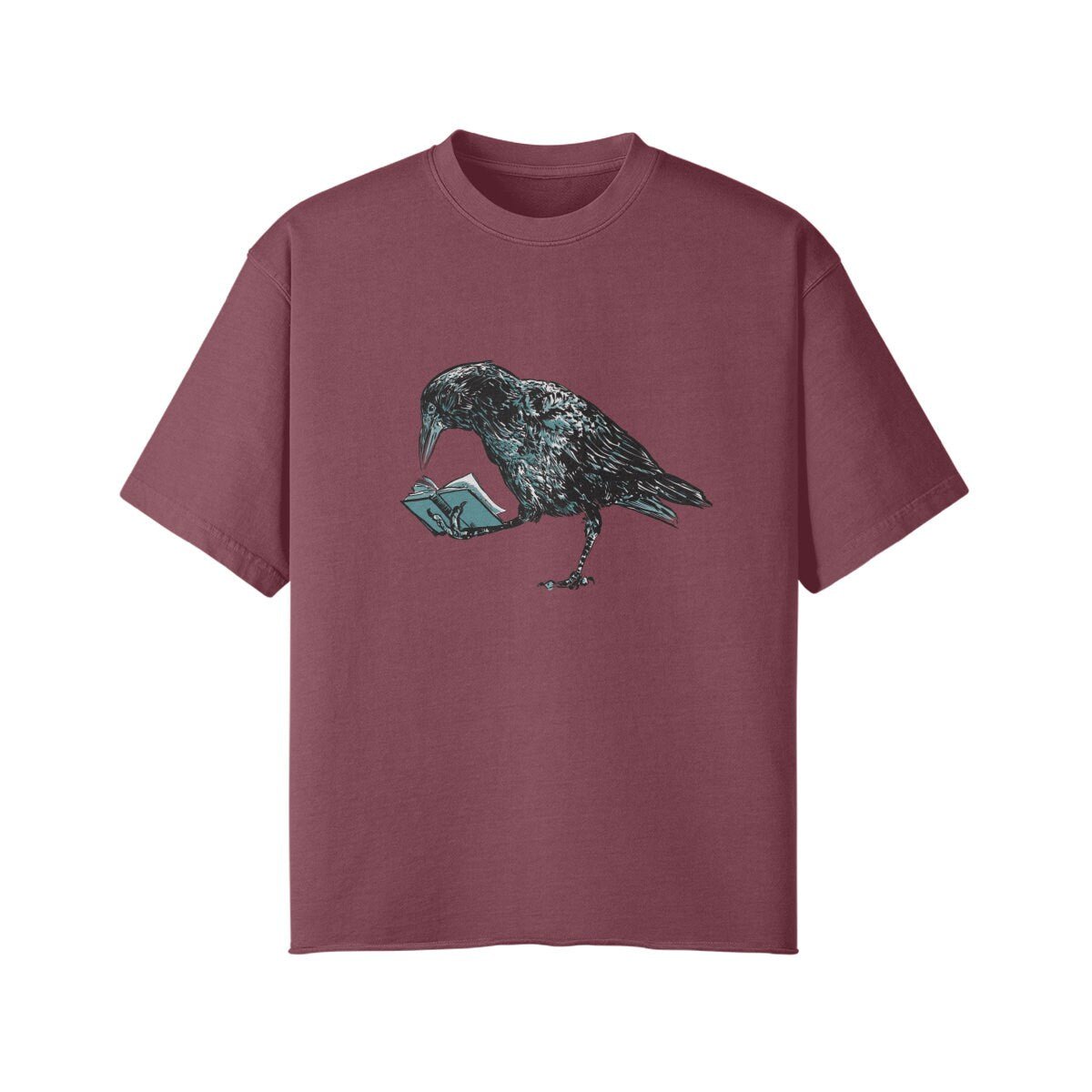 Crow Shirt - Raven Shirt - Crow Reading tshirt - Streetwear