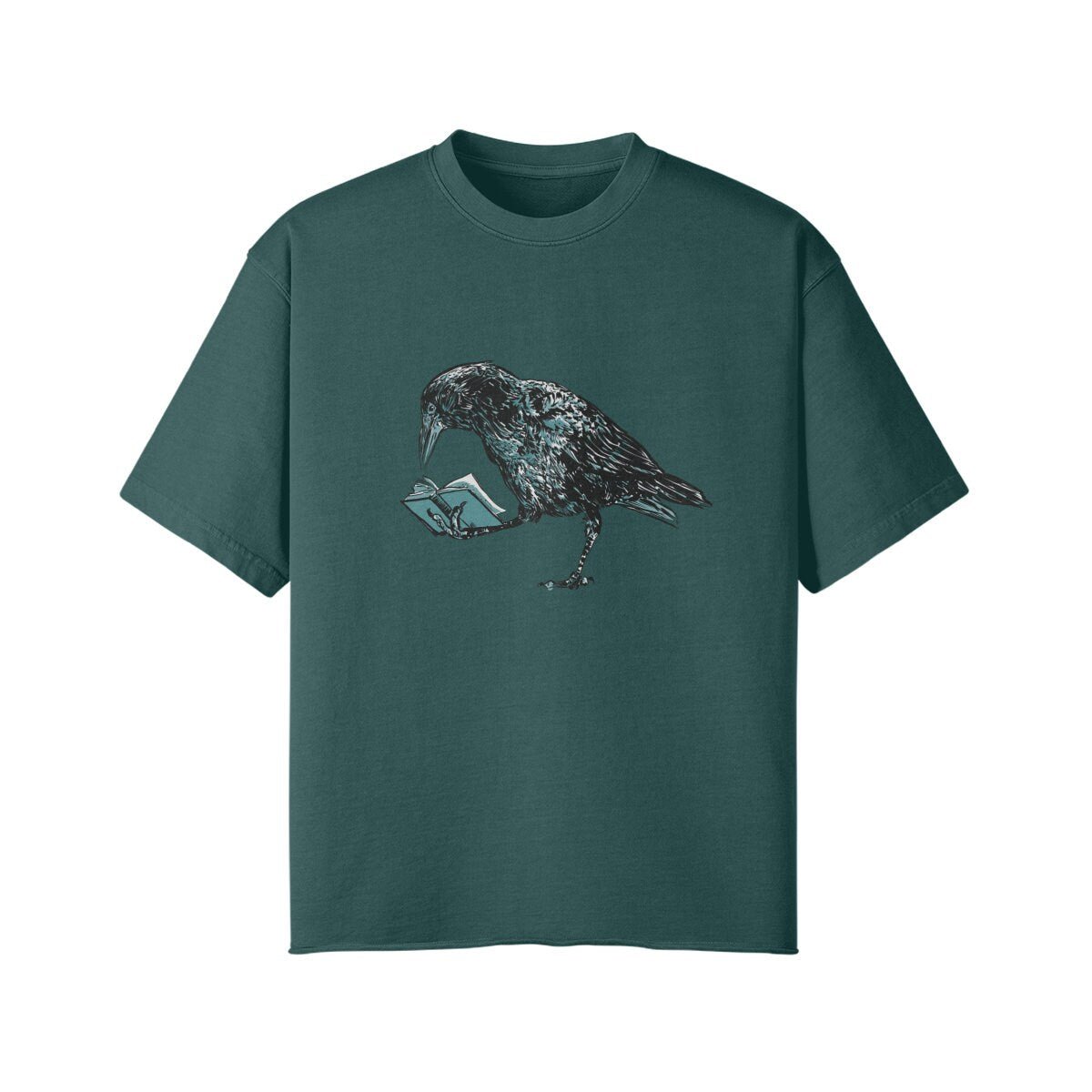 Crow Shirt - Raven Shirt - Crow Reading tshirt - Streetwear