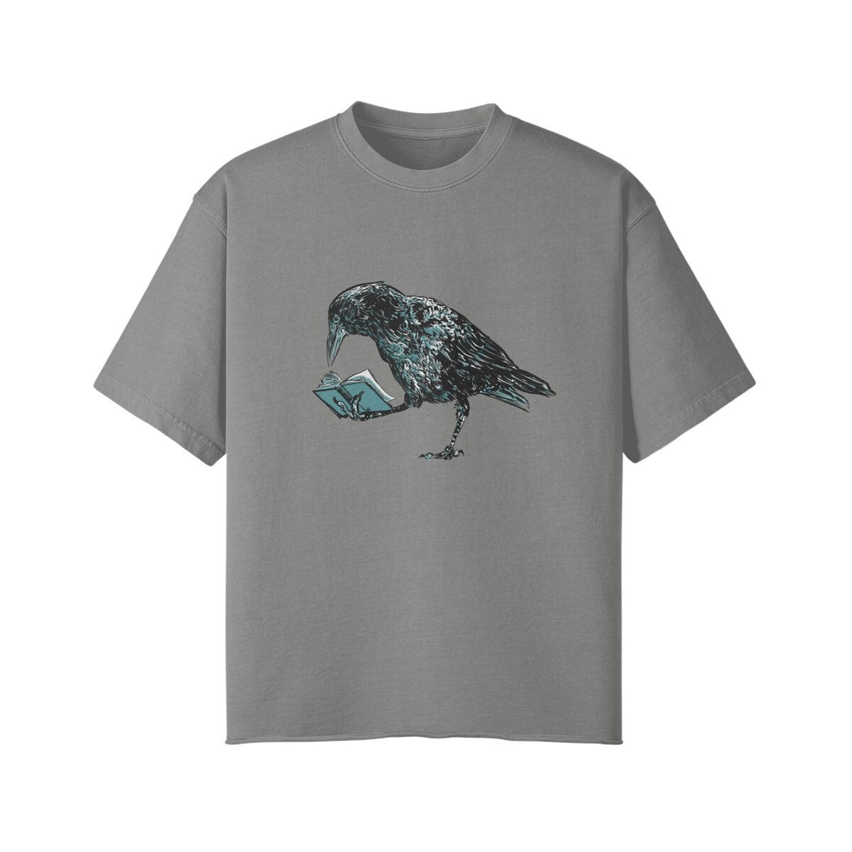 Crow Shirt - Raven Shirt - Crow Reading tshirt - Streetwear