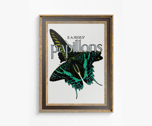 Colorful Butterflies Print - Vintage Print E.A. Séguy's - Butterfly Poster Print - Bohemian Print Large Artwork