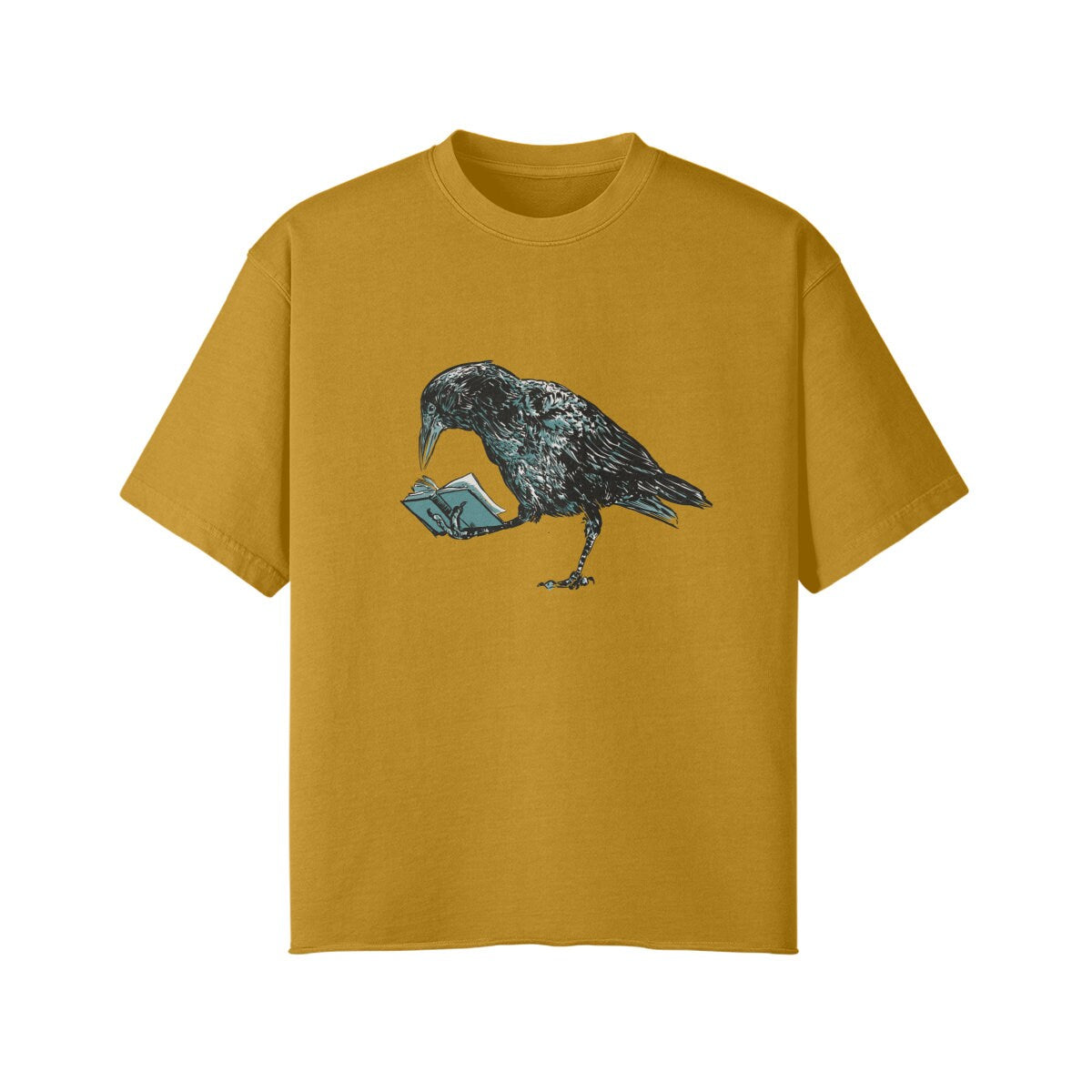 Crow Shirt - Raven Shirt - Crow Reading tshirt - Streetwear