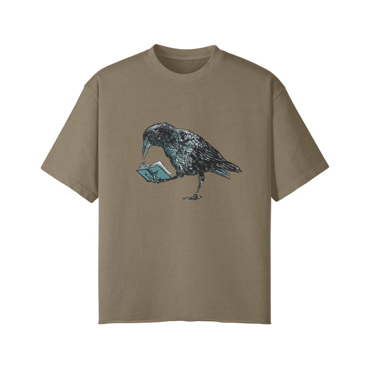Crow Shirt - Raven Shirt - Crow Reading tshirt - Streetwear
