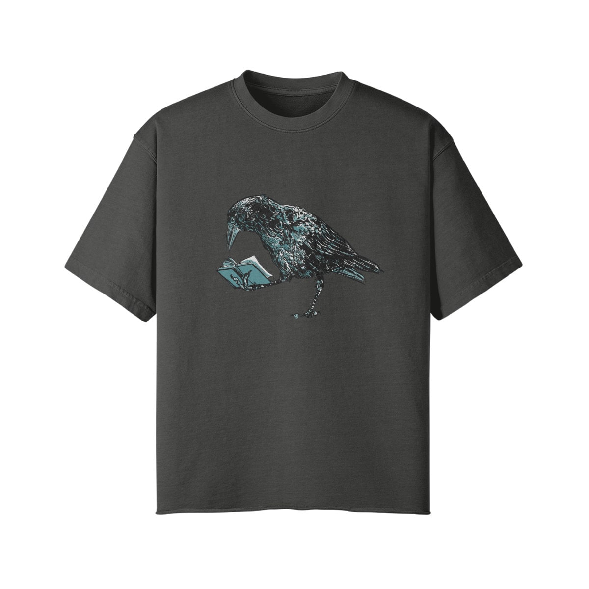 Crow Shirt - Raven Shirt - Crow Reading tshirt - Streetwear
