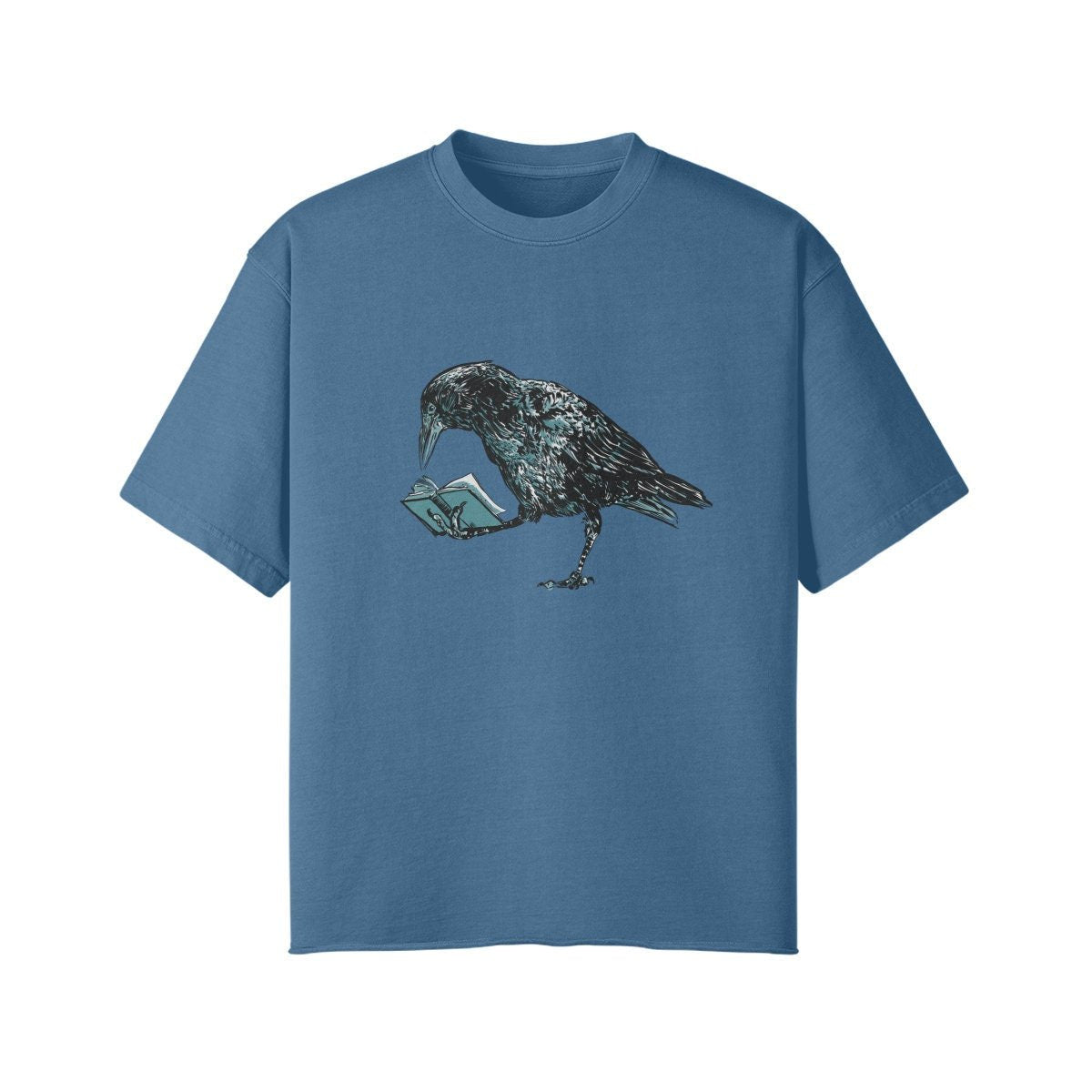 Crow Shirt - Raven Shirt - Crow Reading tshirt - Streetwear