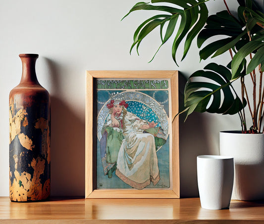 Art Nouveau Poster - Mucha - Bohemian Print - Premium Matte