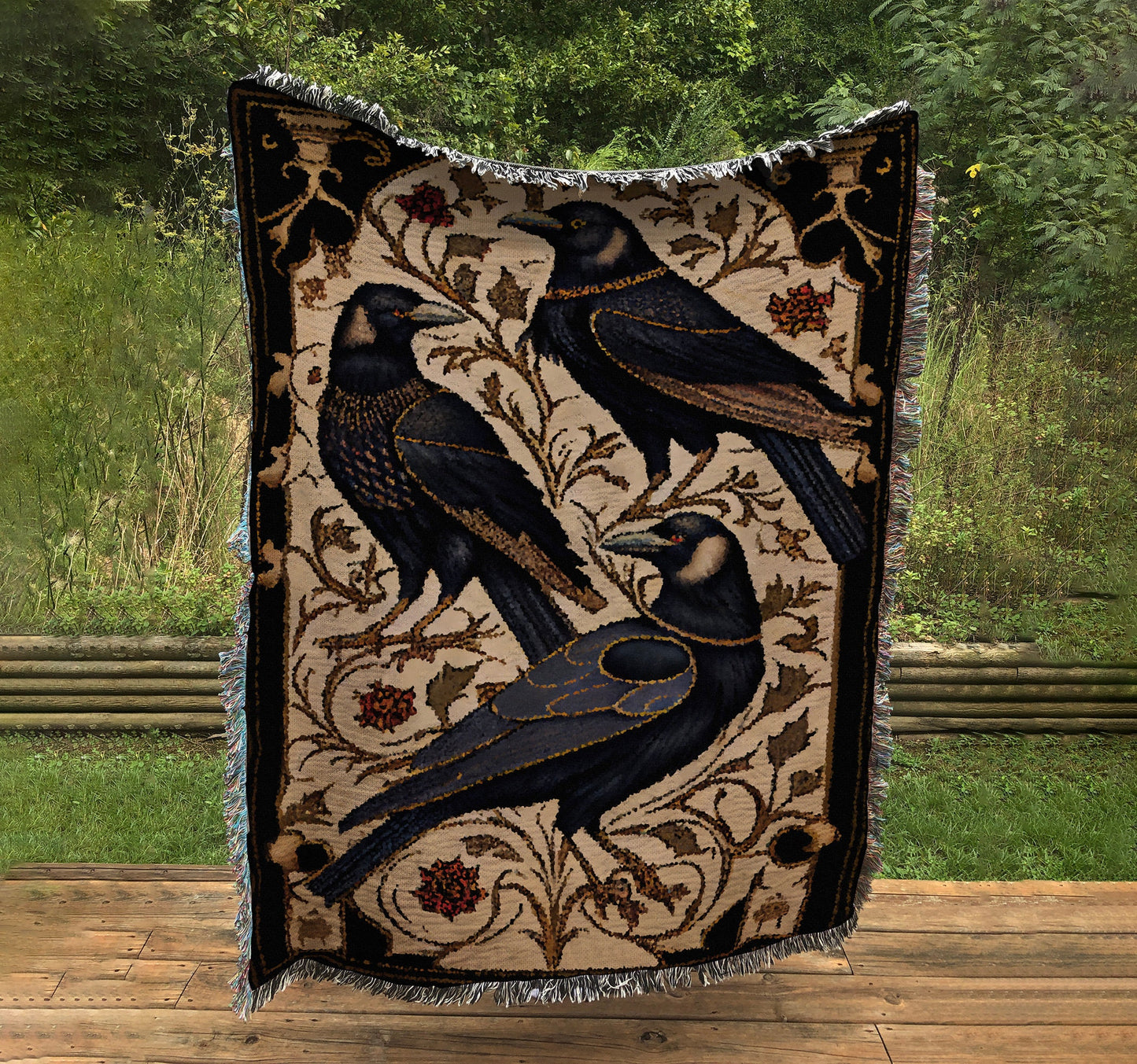 The Ravens Woven Throw Blanket - Blanket