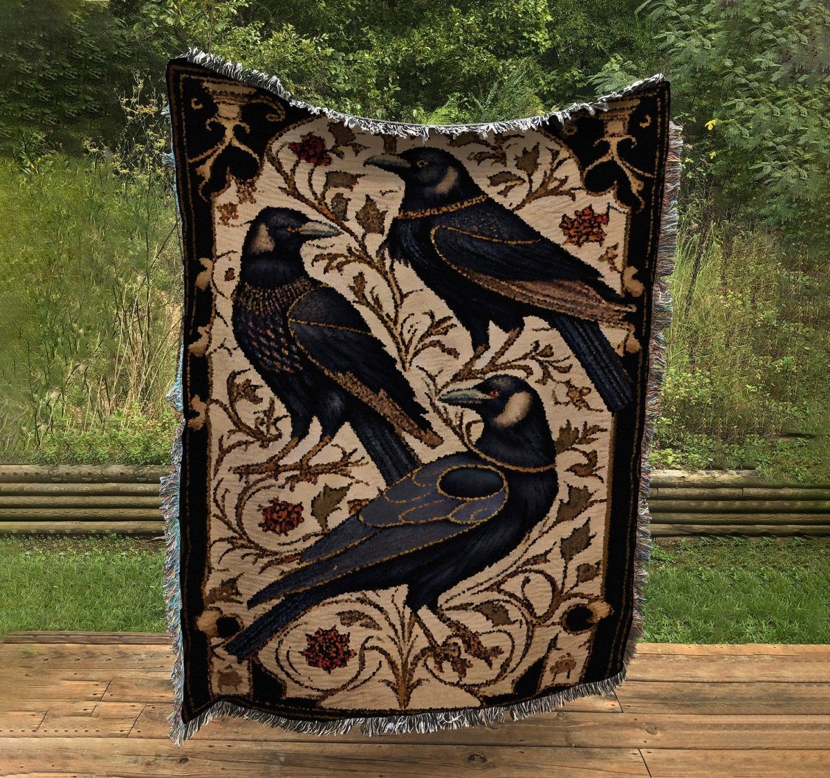 The Ravens Woven Throw Blanket - Blanket
