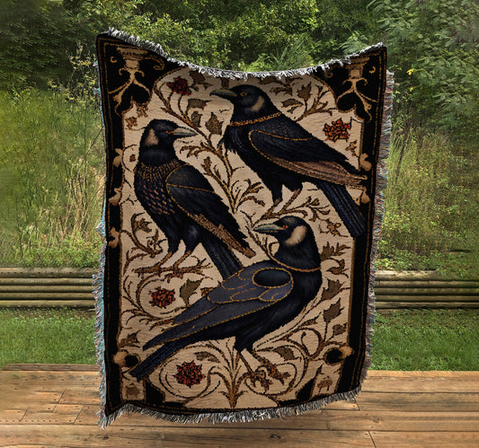The Ravens Woven Throw Blanket - Blanket