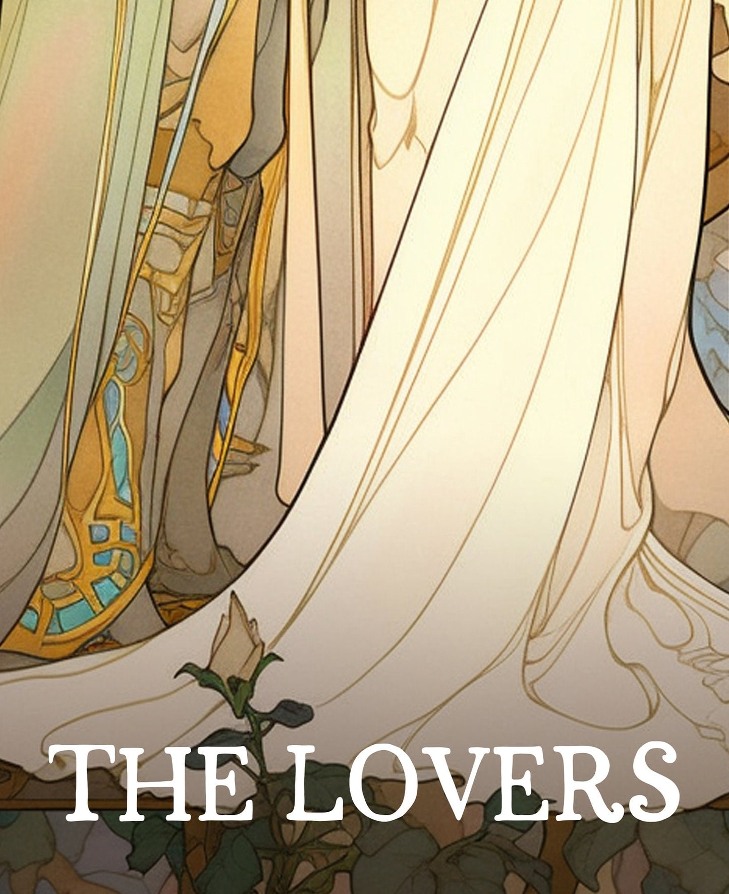 The Lovers - Tarot Card Print - The Lovers Card Poster, No Frame