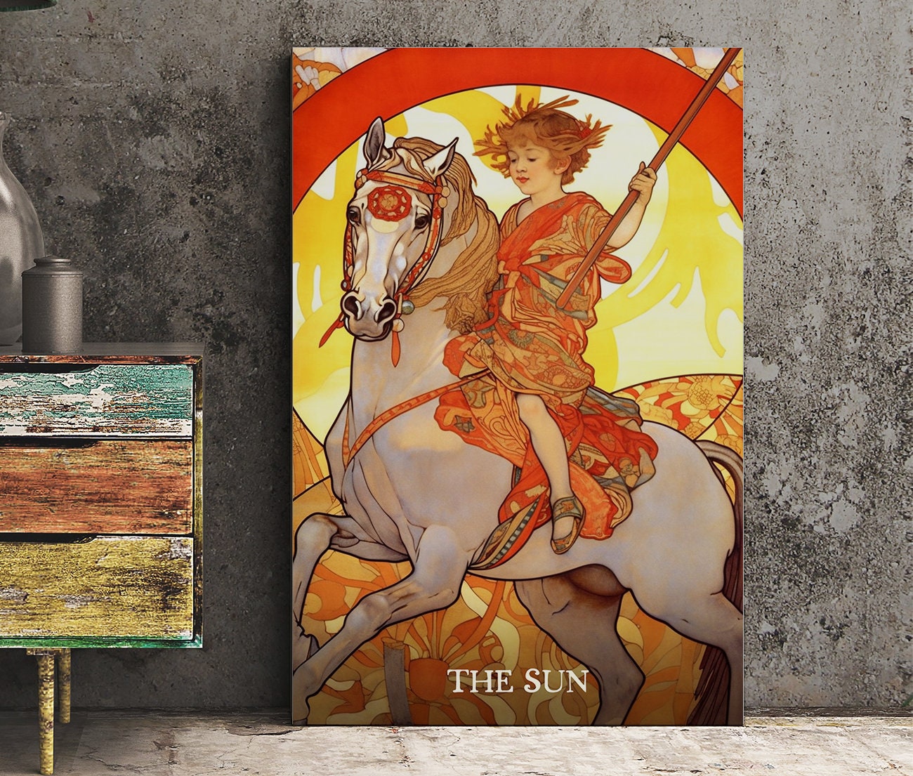 The Sun- Tarot Card Print - The Sun Card Poster, No Frame